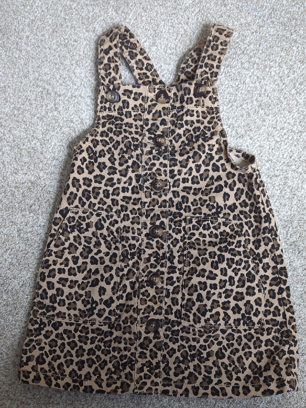 3T Leopard Print Dress / Skirt Overalls
